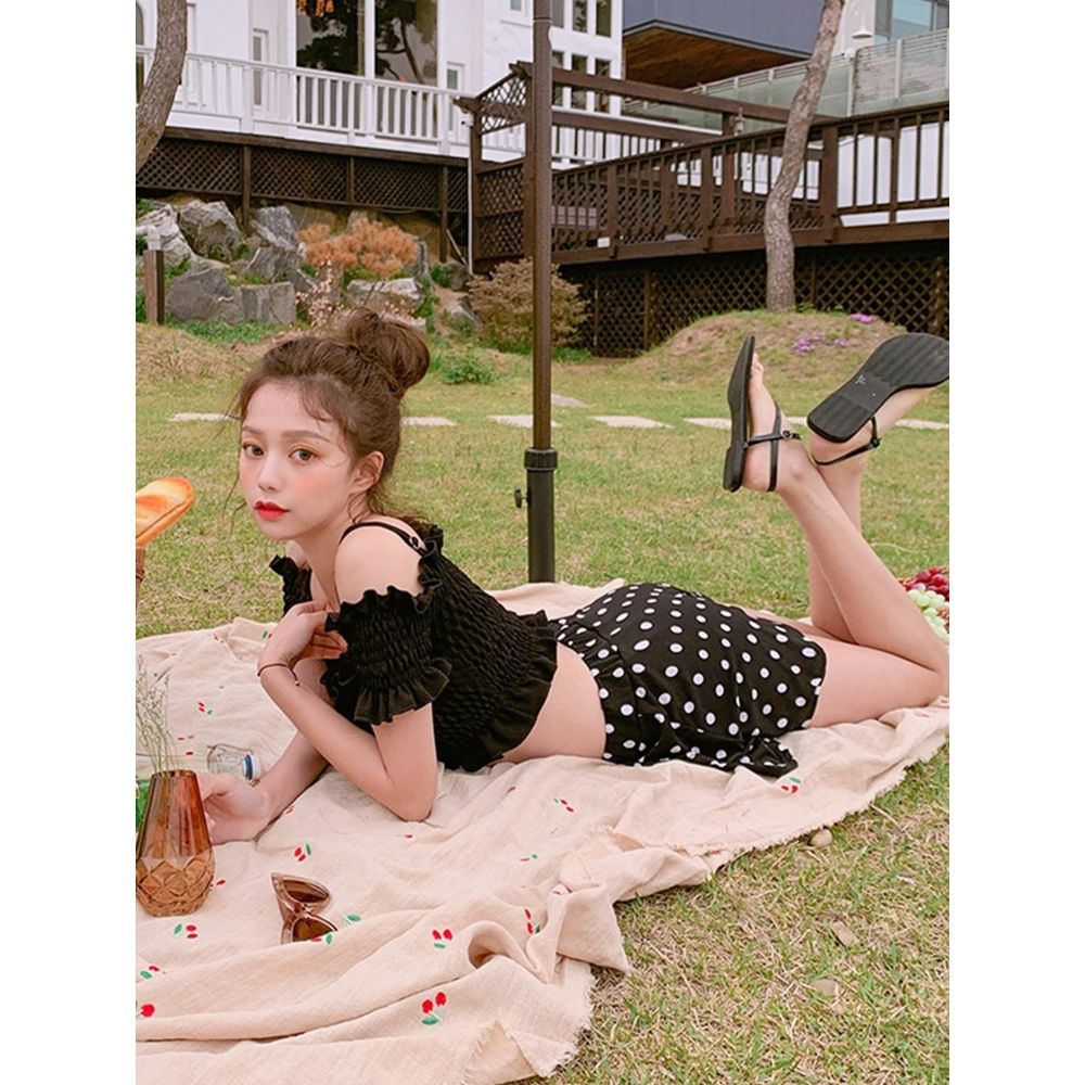 Bộ Đồ Bơi Hai Mảnh Chấm Bi Nâng Ngực Phong Cách Hàn Quốc 88243 | BigBuy360 - bigbuy360.vn