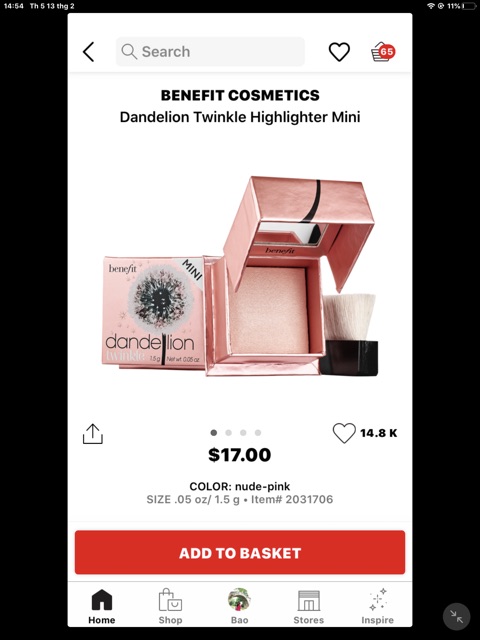 [HẠN 9/21] Phấn Highlight Benefit Dandelion Twinkle fullsize 3G | BigBuy360 - bigbuy360.vn