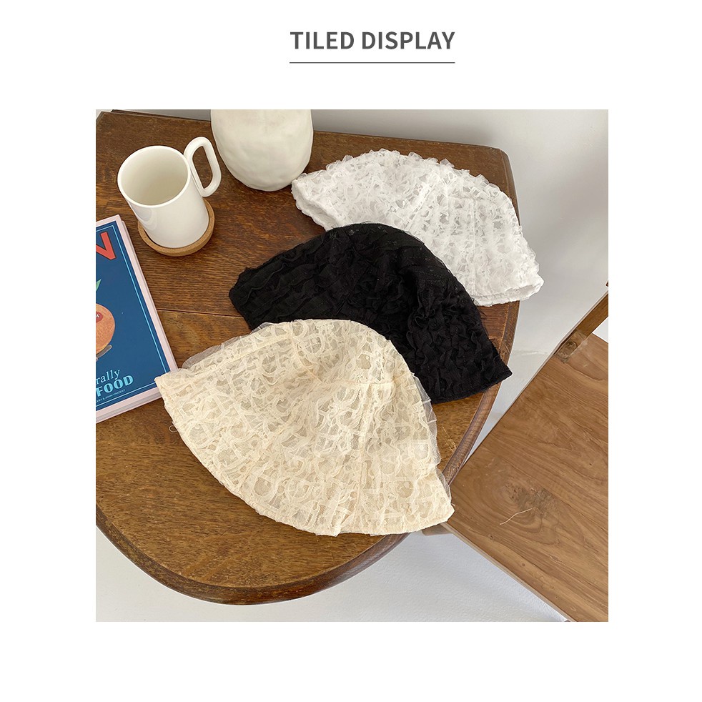 Nón tai bèo phối ren phong cách hàn quốc thời trang mùa hè cho nữ