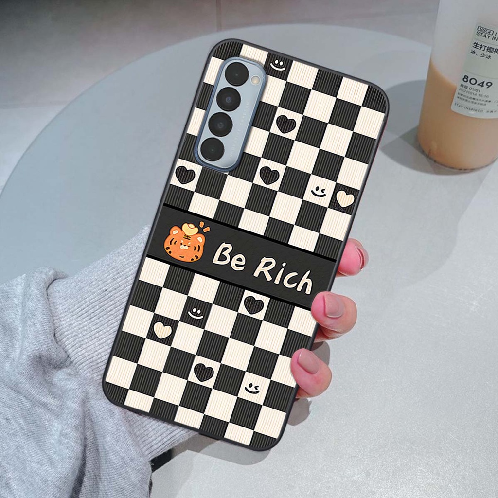 Ốp Oppo Reno4 / Reno4 Pro / Reno 4 gấu Bear rick caro vuông thời trang siêu đẹp
