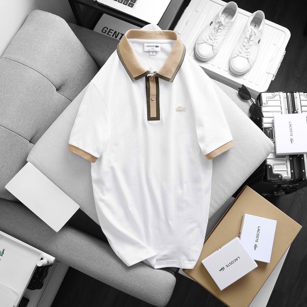 Áo Thun Nam Polo Lacoste Phối Cổ France hàng xuất khẩu vnxk cực xịn - vải rũ mềm mại cao cấp dáng dài nhẹ mát