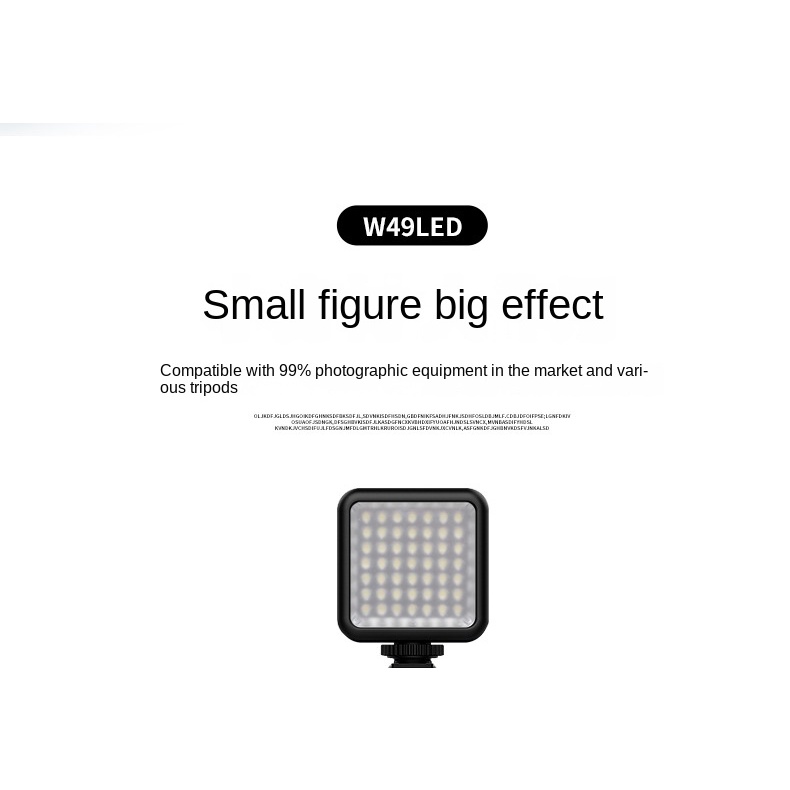 Đèn LED Mini W49 5.5W 6000K Siêu Sáng Hỗ Trợ Quay Video Cho Điện Thoại / Máy Ảnh DSLR