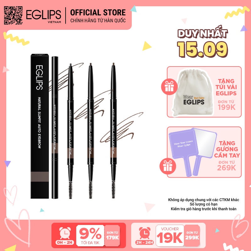 Kẻ mày Eglips Natural Slimfit Auto Eyebrow (đầu nhỏ) 0.08g