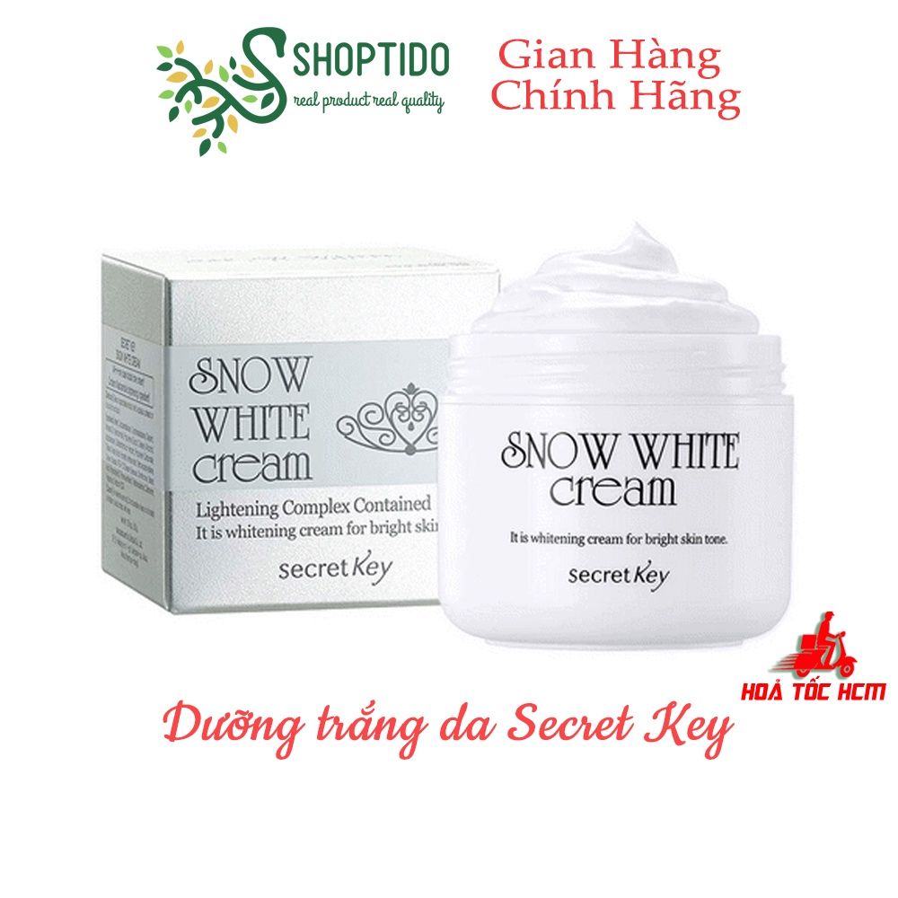 Kem Dưỡng da mặt Secret Key Snow White dạng gói và hũ hỗ trợ làm sáng da Snow White Cream NPP Shoptido