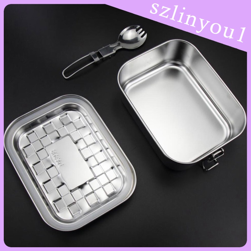 New Arrival Stainless Steel Lunch Box 2 Layer Bento Box Portable Food Container Storage