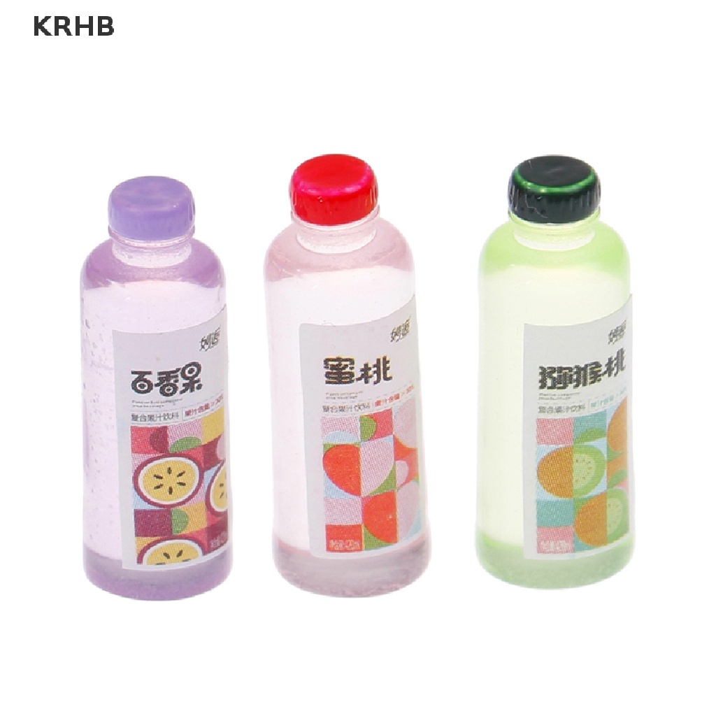 3 Chai Nước Ép Trái Cây Trang Trí Nhà Búp Bê 1: 12 Mới