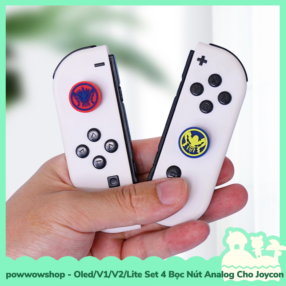 [Sẵn VN - Hỏa Tốc] Oled/V1/V2/Lite Set 4 Bọc Nút Analog Joycon Cho Máy Game Cầm Tay Nintendo Switch Scarlet &amp; Violet