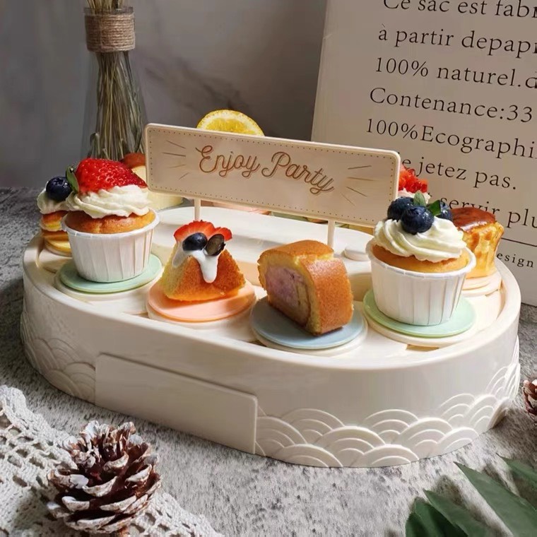 Khay băng chuyền đặt bánh cup cake sinh nhật party CÓ SẴN