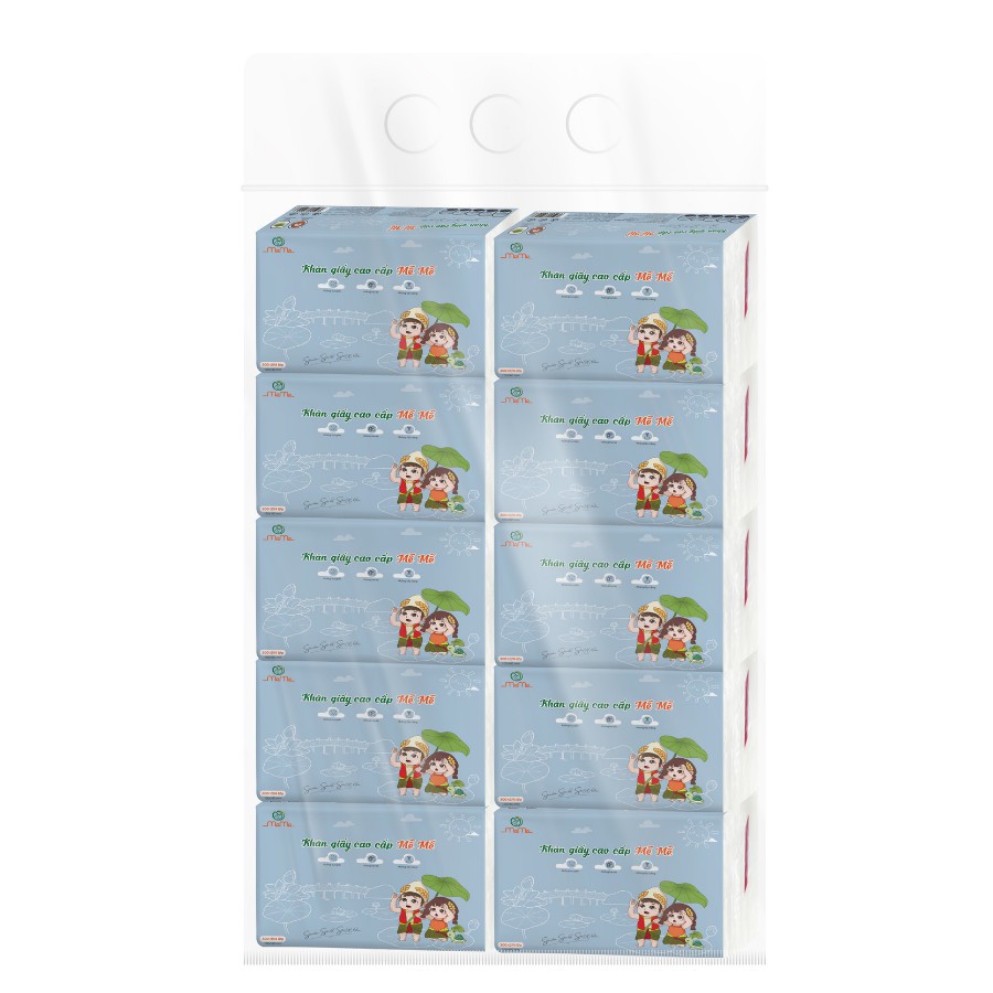 Combo 20 Gói Khăn Giấy Cao Cấp Mễ Mễ 4 Lớp,300 Tờ 120x180mm