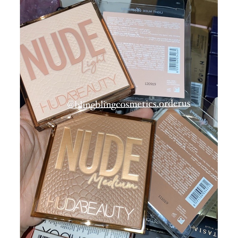 Bảng phấn Huda Nude Light, Medium, Rich, Haze