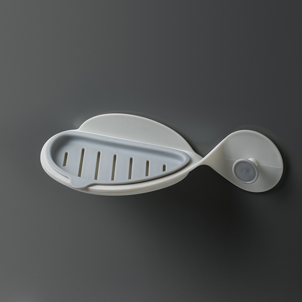 【COD】Kệ để xà phòng gắn tường nhà tắm/nhà bếp hình cá kèm móc treo không cần khoan lỗ tiện dụng