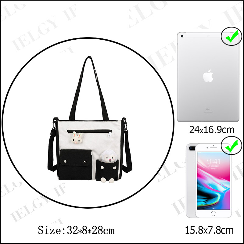 Túi xách nữ cỡ lớn bằng vải canvas thiết kế đơn giản thời trang