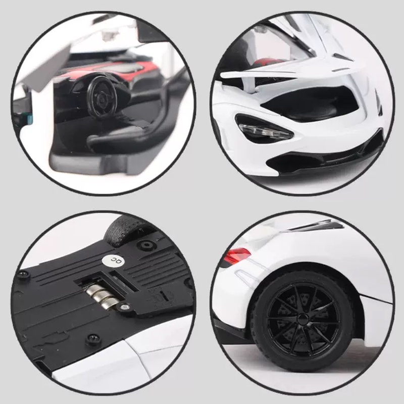 Mô Hình Xe Hơi Mclaren 720S Tỉ Lệ 1: 32 Bằng Hợp Kim Có Đèn Và Nhạc