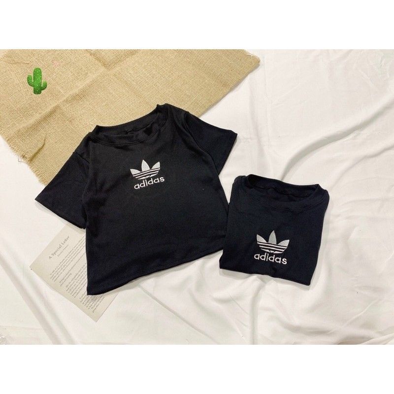 🌳🌳 Áo croptop body thêu logo adidas thun borip chuẩn đẹp