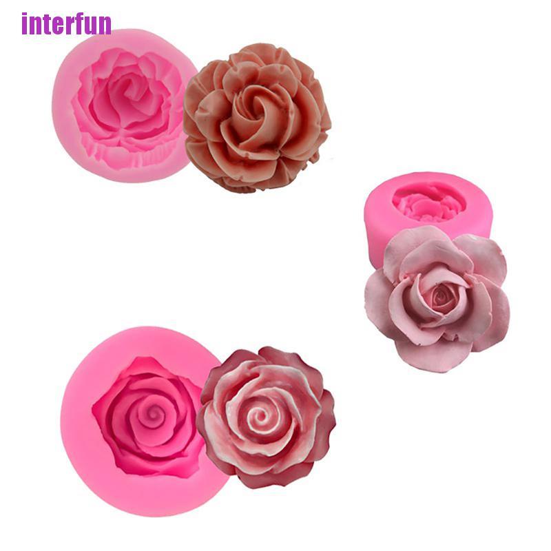Khuôn Silicone Hình Hoa Hồng 3d 11