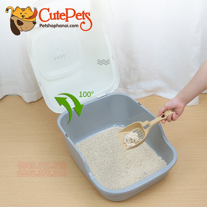 Nhà vệ sinh mèo nắp vỏ sò - CutePets