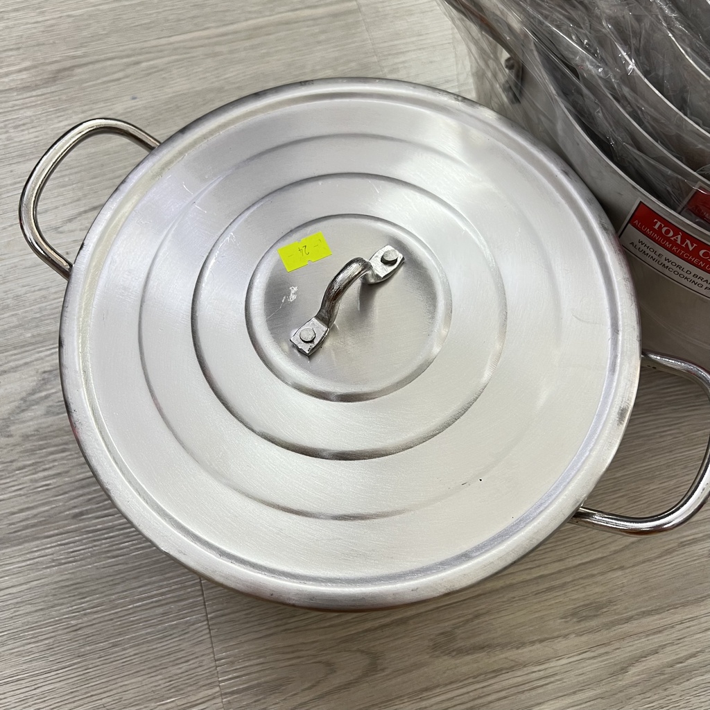 Nồi nhôm xi Toàn Cầu, Thúy An kèm nắp Cao Cấp nhiều size dùng để nấu thức ăn , nấu canh tiện dụng - dụng cụ nhà bếp