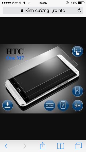 Combo: 2 kính cường lực HTC các mã máy