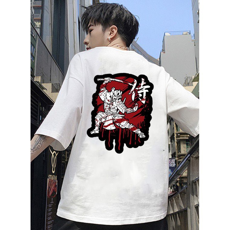 Áo thun unisex độc lạ Samurai form rộng vải dày mịn 2019T1836