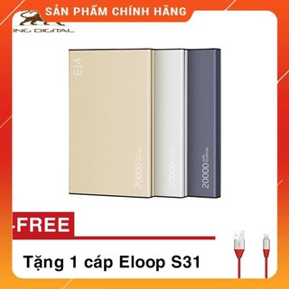 - pin sạc dự phòng eloop e14, 20.000 mah + tặng cáp sạc s31