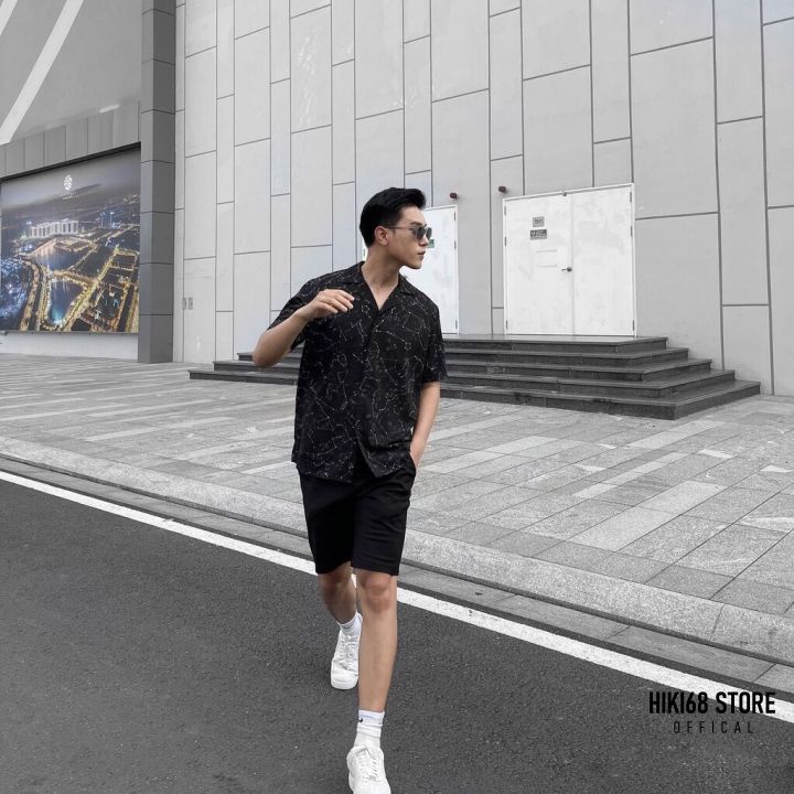 Áo Sơ Mi Roway Họa Tiết Ngân Hà Vải Lụa 100% | BigBuy360 - bigbuy360.vn