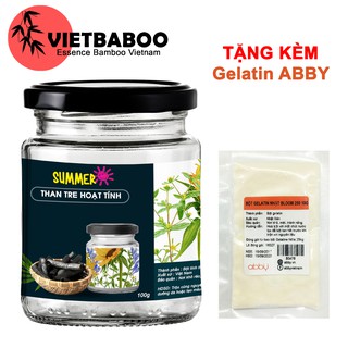 HŨ BỘT THAN HOẠT TÍNH ( THAN TRE HOẠT TÍNH TRẮNG DA, TRẮNG RĂNG) tặng 20g Gelatin