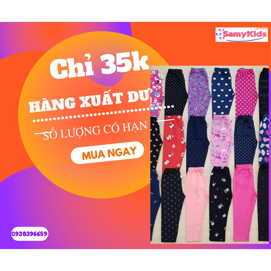 Quần Legging Xuất Dư Cho Các Bé Từ 5-13 kg. Hàng quần áo trẻ em xuất khẩu xịn nhé các mẹ