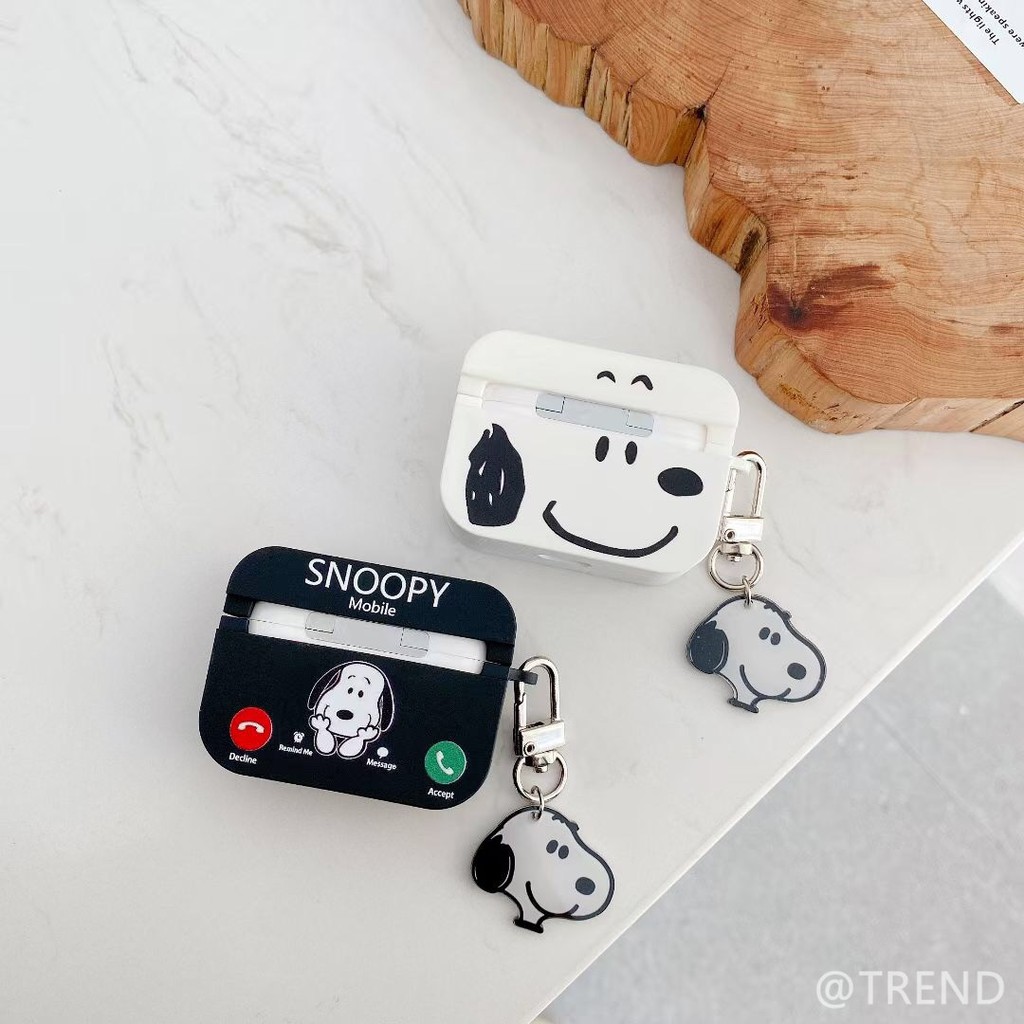 Vỏ Đựng Bảo Vệ Hộp Sạc Tai Nghe Airpods 1 / 2 Hình Chú Chó Snoopy