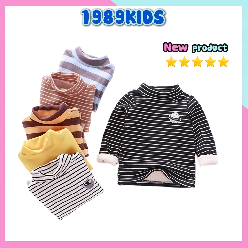Áo Nỉ Cho Bé Trai Bé Gái Từ 1 Đến 8 Tuổi Cổ Cao Lót Lông Mịn Ấm Áp