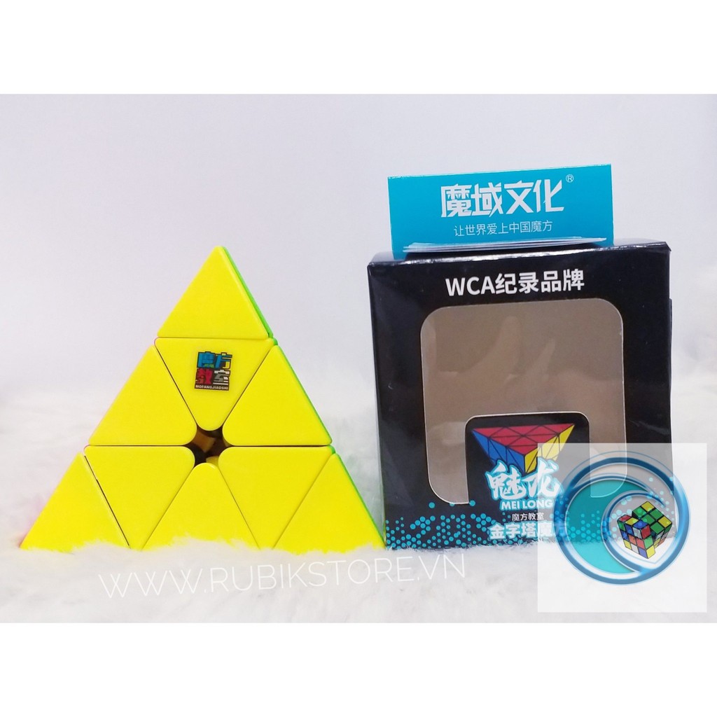 Đồ chơi Rubik biến thể tam giác Mofangjiaoshi Meilong Pyraminx Stickerless