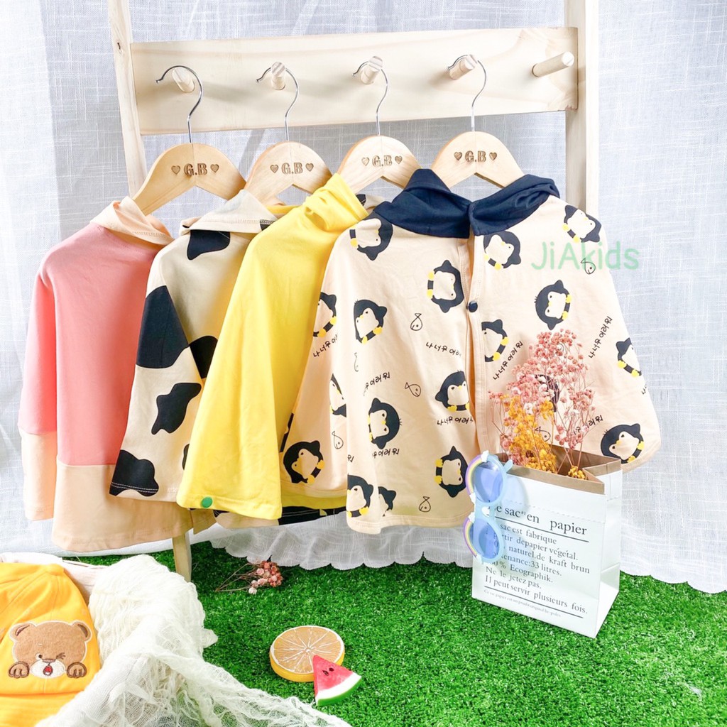 Áo Choàng Chống Nắng COTTON 100% MINKY MOM Hình Động Vật Dễ Thương Cho Bé AN-02