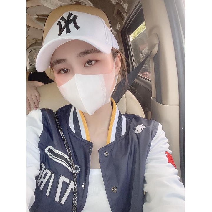 Nón kết Mũ lưỡi trai NY trắng cá tính full hộp full size