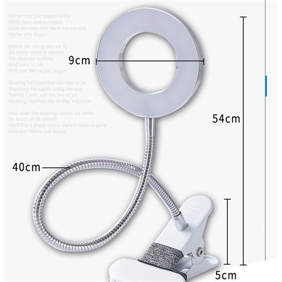Đèn LED Kẹp Phun xăm Nối mi Nail  - Đèn kẹp bàn chuyên dụng nối mi, làm nail, phun xăm thẩm mỹ