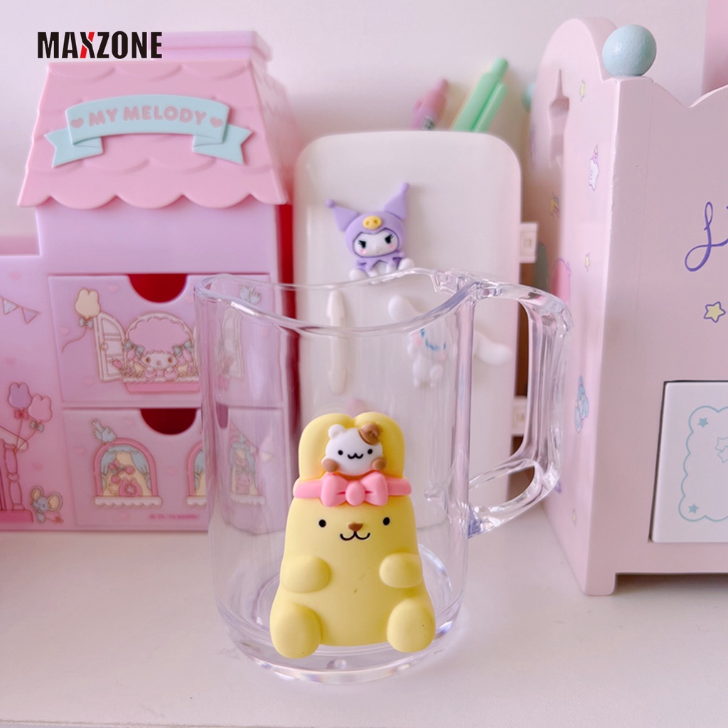 Cốc Súc Miệng Trong Suốt In Hình Kuromi Cinnamoroll My Melody Dễ Thương Cho Cặp Đôi