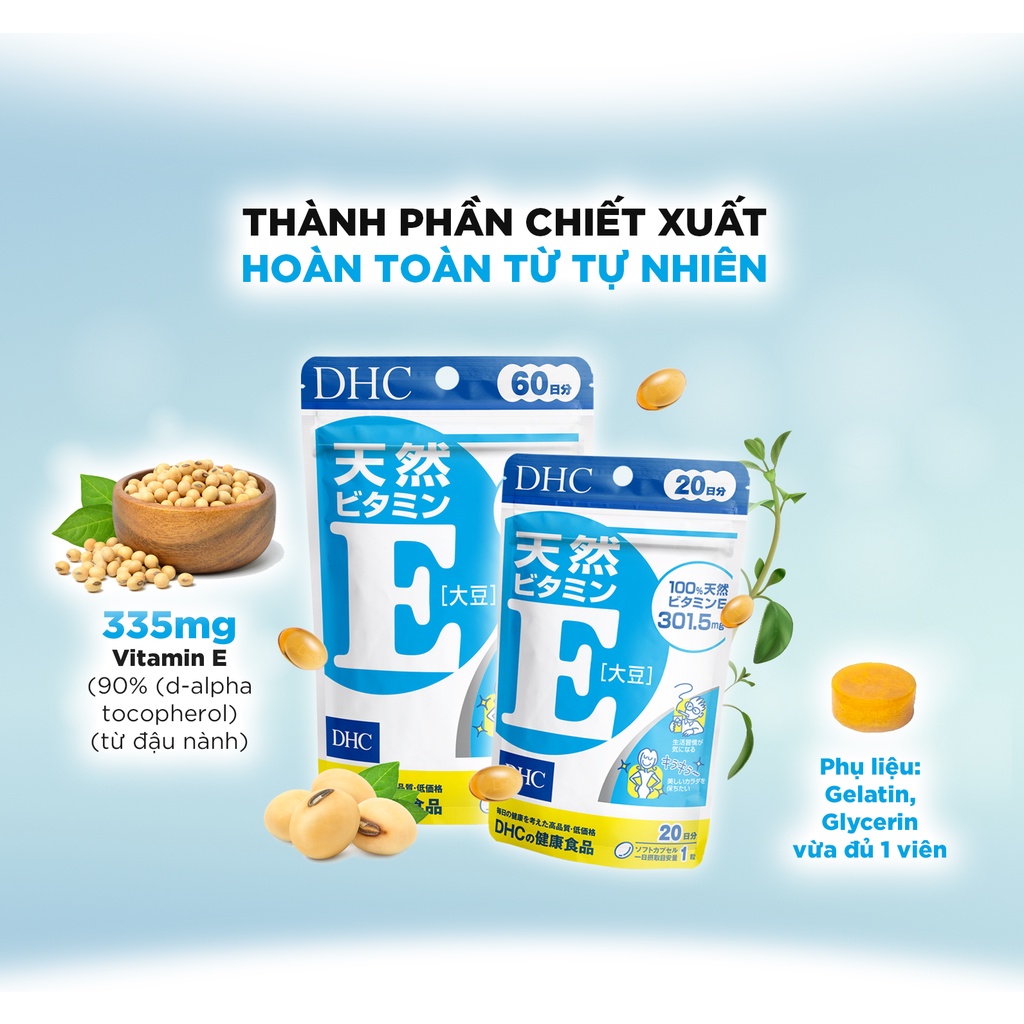 Viên uống DHC Bổ Sung Vitamin E Nhật Bản 30 Ngày (30 Viên)