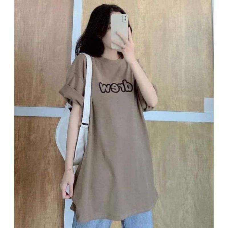 Áo phông thun 3158 cotton khô form rộng nam nữ unisex drew