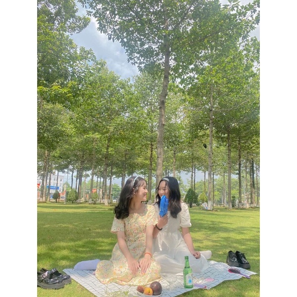 Đầm Babydoll nữ hoa nhí tay ngắn phong cách ulzzang nhẹ nhàng – Da Nâu Vintage