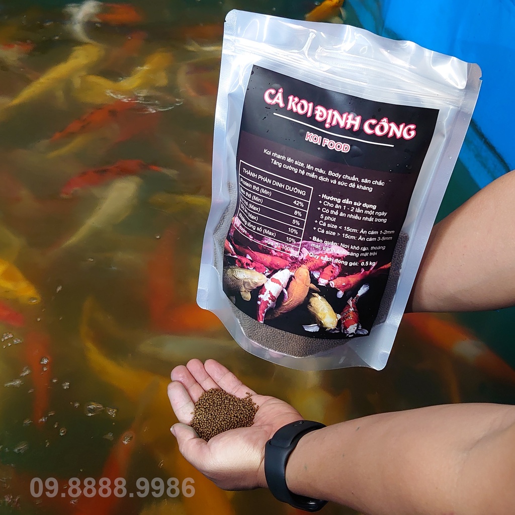 Thức ăn Cá Cảnh, Cá Koi hạt nhỏ 1-2mm  - Thơm, nhanh lớn, tăng cường sức đề kháng