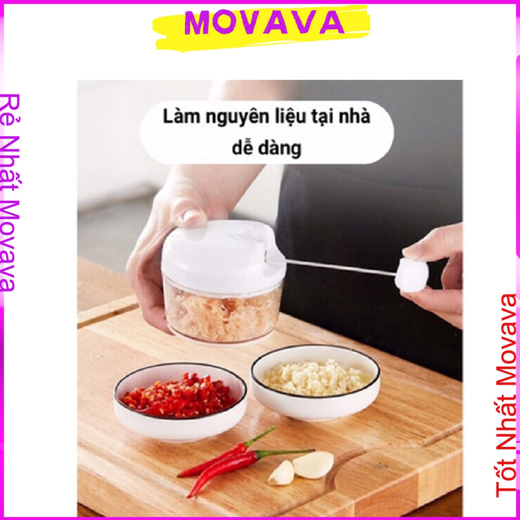 Máy xay tỏi ớt cầm tay mini tiện lợi dễ dàng tháo lắp vệ sinh bằng tay Shop Movava - MXTO1