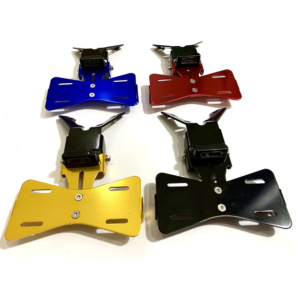 Pát gập biển số xe máy có đèn Shark Power gắn Exciter,Winner... N5