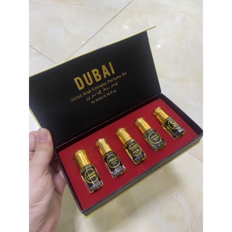SET 5 CHAI TINH DẦU NƯỚC HOA DUBAI