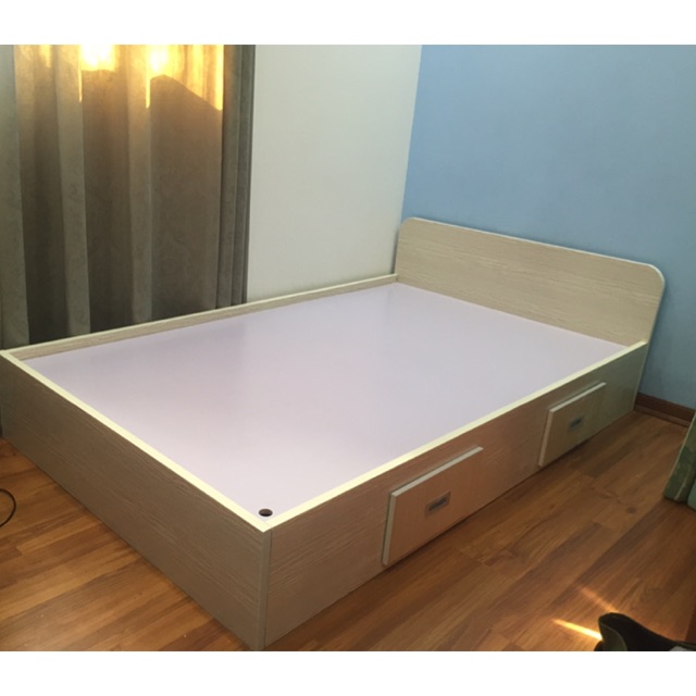 Giường nhựa đài loan kết hợp dát mdf 1m2