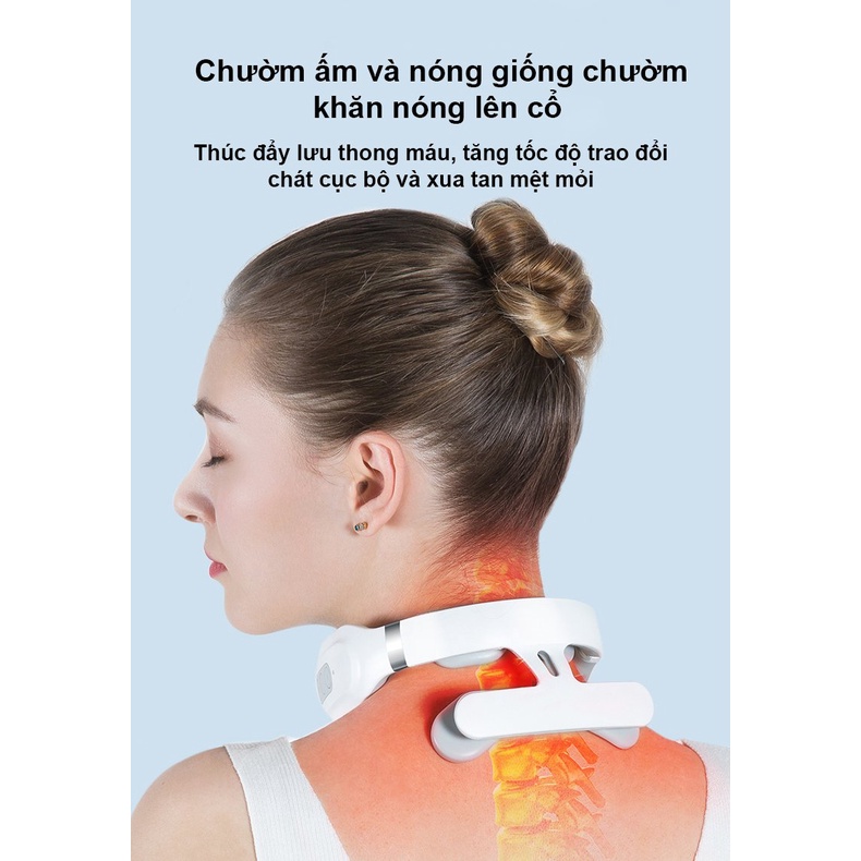 Máy Mát Xa Cổ Vai Gáy booster KONKA H62 ,Massage cổ vai Xung Điện Giảm Đau Mỏi Với 4 Đầu Massage , Làm nóng thư giãn cổ