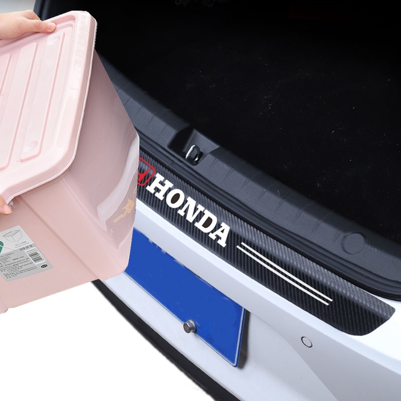 Miếng Dán Bảo Vệ Cản Sau Bằng Sợi Carbon Cho Honda Civic XR-V HR-V City Accord Odyssey Spirior CRV Jazz