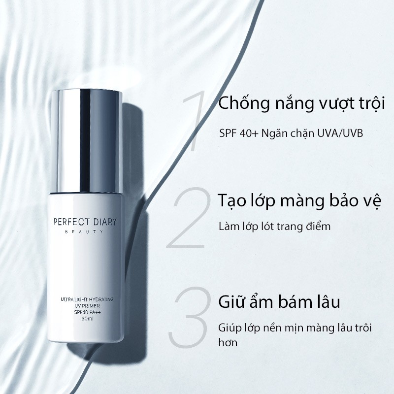 Kem Lót Chống Nắng Perfect Diary 30ML Ultra Light Hydrating Face Makeup UV Primer SPF40 PA++