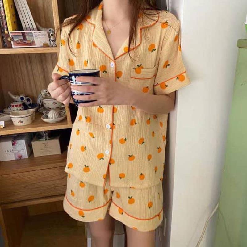 Bộ ngủ pijama quả cam cute