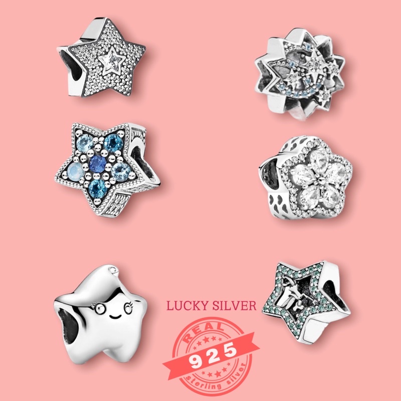 Sale 50% Hạt charm ngôi sao 5 cánh bạc s925 cao cấp - CHARMXONGANG