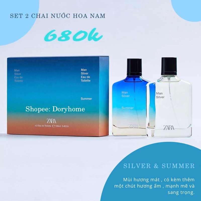 NƯỚC HOA NAM ZARA - SILVER SUMMER 100ml