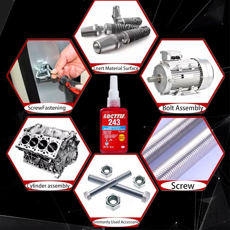 Keo Khóa Ren Kim Loại 50ml LOCTTLF 243 263 272 Tự Dính Tiện Lợi