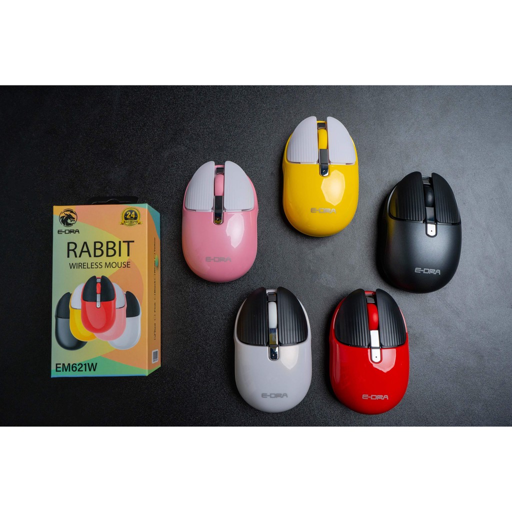 [Mã SKAMSALE03 giảm 10% đơn 200k] Chuột không dây Bluetooth/ Wireless E-Dra EM621W Rabbit BH 2 năm chính hãng